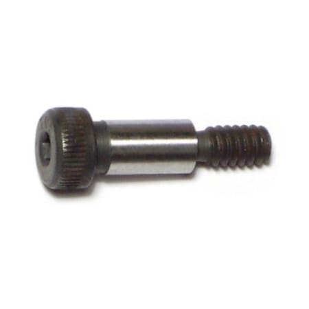 Midwest Fastener Shoulder Screw, 24 (Coarse) Thr Sz, 3/8 in Thr Lg, Steel, 5 PK 71582